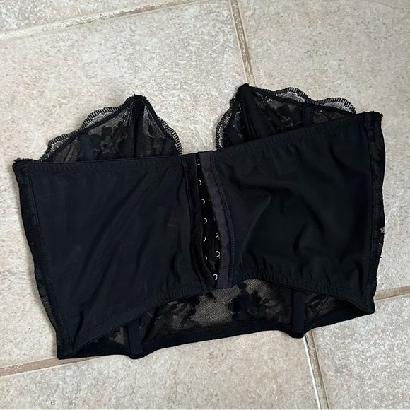 Victoria’s Secret Dream Angel lace metallic strapless bustier bra size 36D - Picture 3 of 6